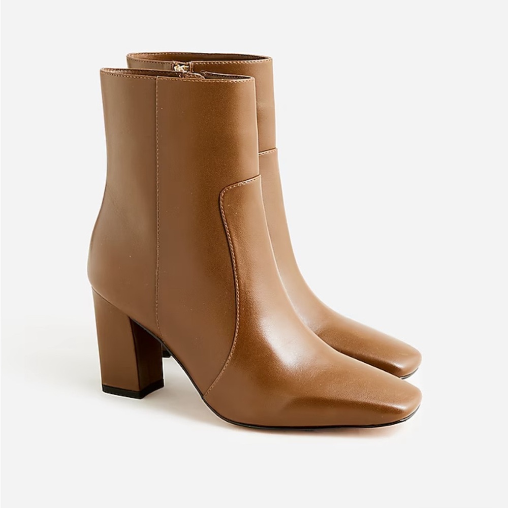 BNWOT J Crew square toe heeled boots